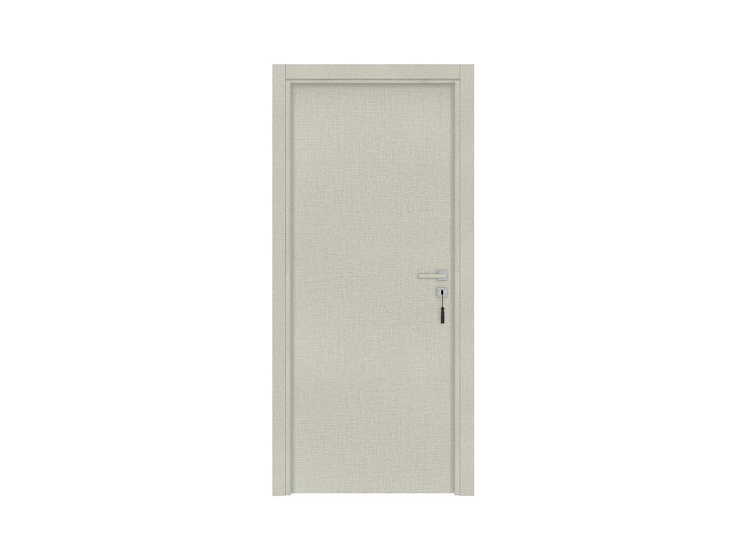 Bloc-porte pose fin de chantier collection Premium Miro, H.204 x l.83 cm, aspect textile opale, réversible