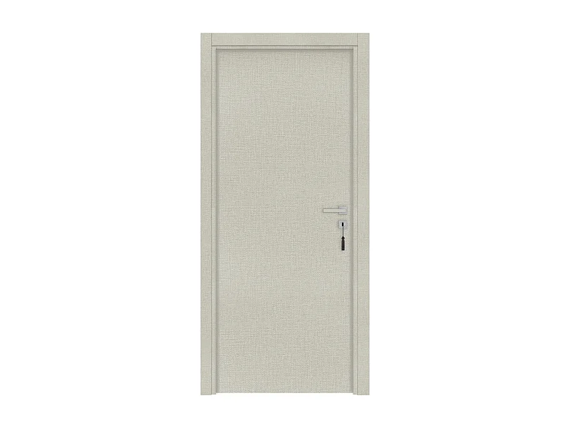 Bloc-porte pose fin de chantier collection Premium Miro, H.204 x l.83 cm, aspect textile opale, réversible