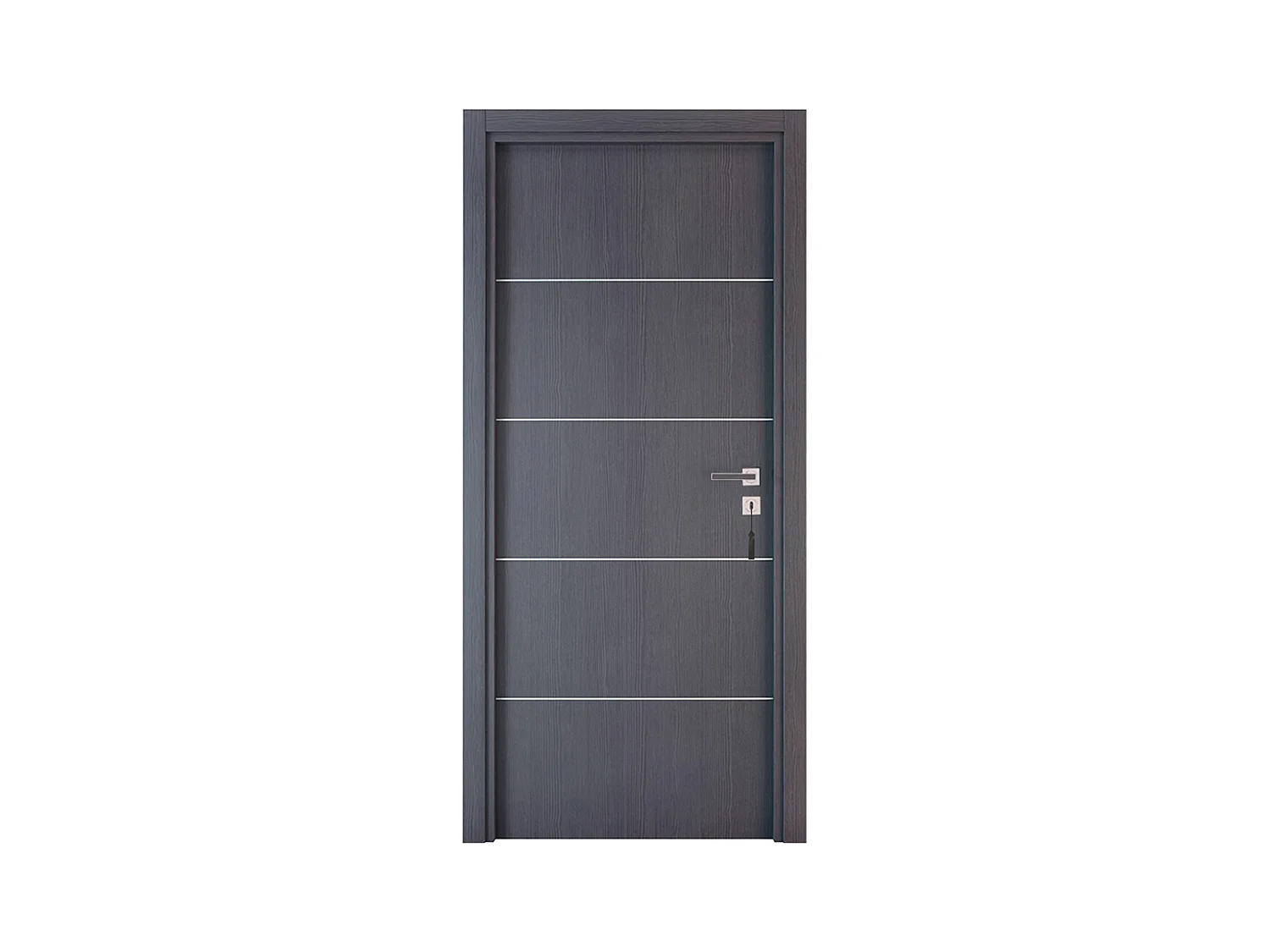 Bloc-porte pose fin de chantier collection Premium Seymour, H.204 x l.83 cm, aspect chêne cendré, réversible