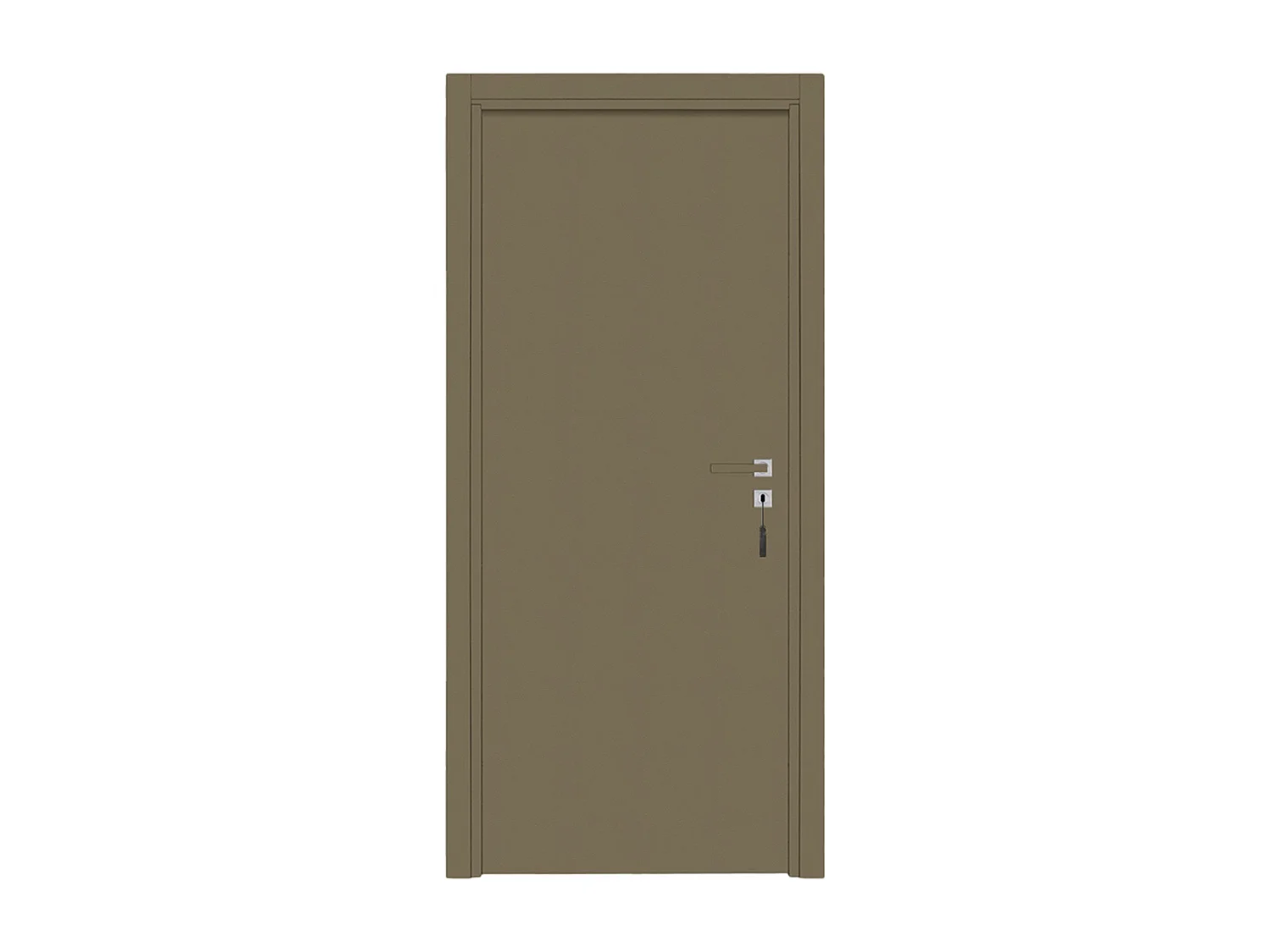 Bloc-porte pose fin de chantier collection Premium Miro, H.204 x l.63 cm, aspect cuir lichen, réversible