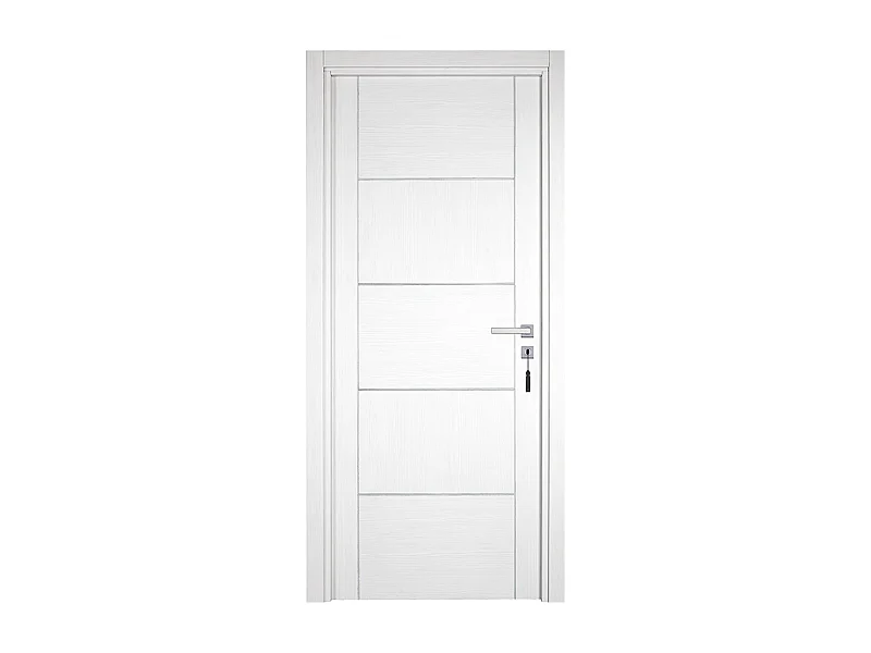 Bloc-porte pose fin de chantier collection Premium Casoar, H.204 x l.73 cm, aspect chêne blanc, réversible