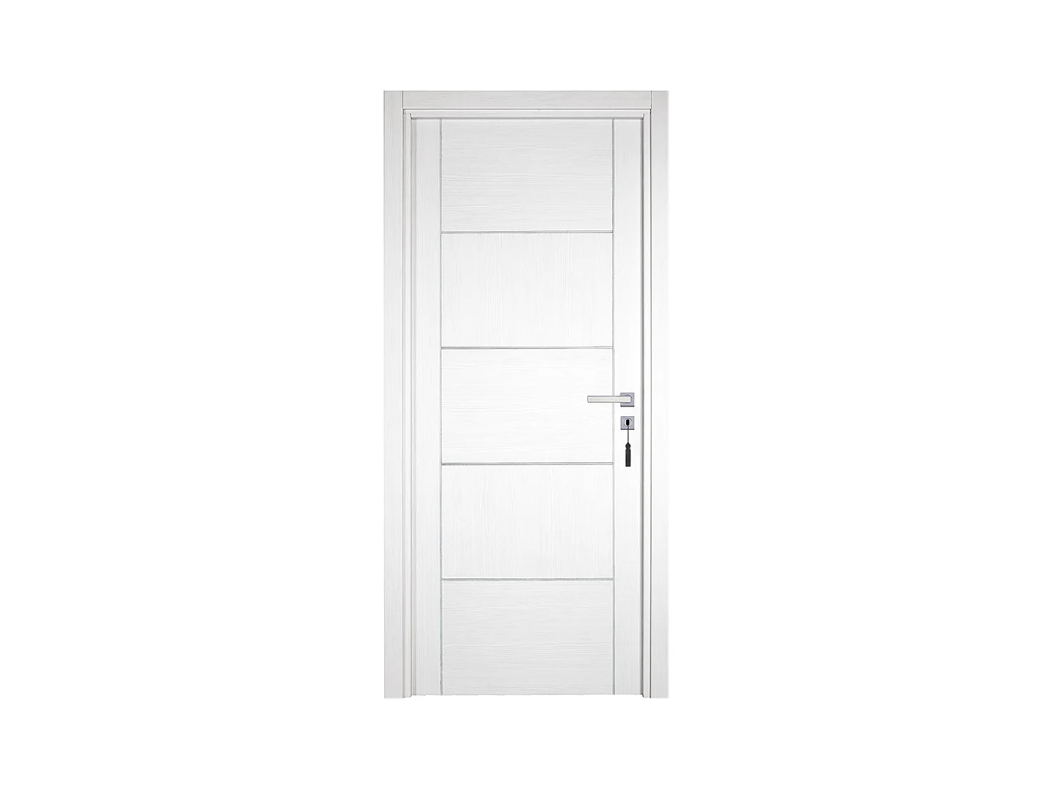 Bloc-porte pose fin de chantier collection Premium Casoar, H.204 x l.73 cm, aspect chêne blanc, réversible