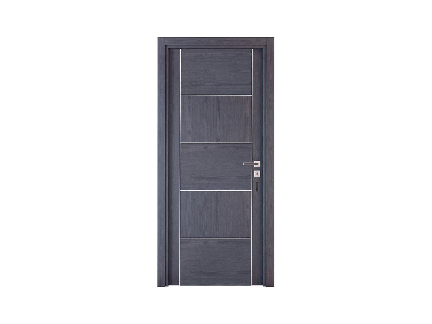 Bloc-porte pose fin de chantier collection Premium Casoar, H.204 x l.73 cm, aspect chêne cendré, réversible