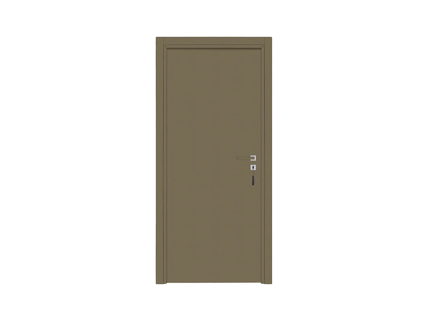 Bloc-porte pose fin de chantier collection Premium Miro, H.204 x l.73 cm, aspect cuir lichen, réversible