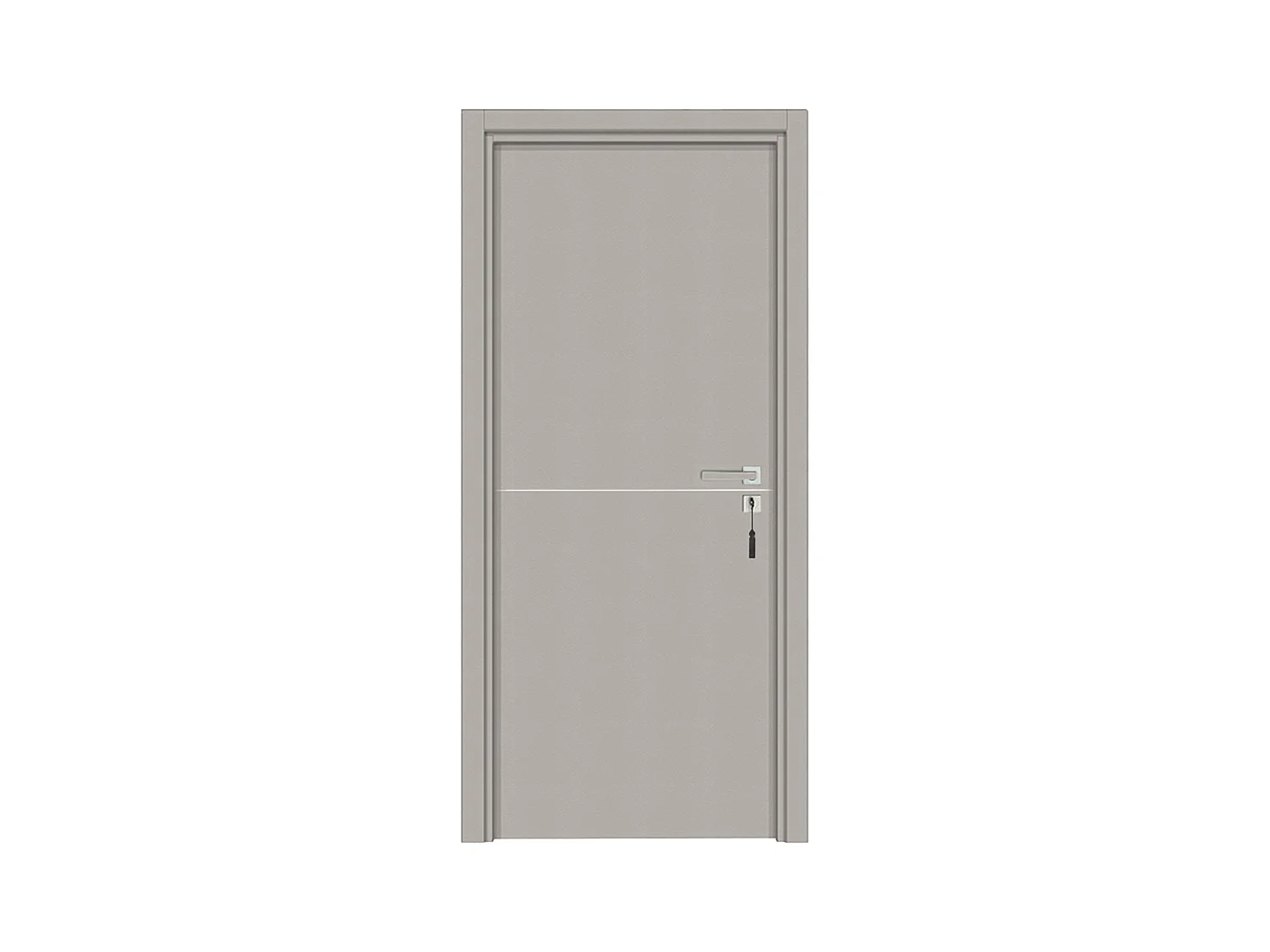 Bloc-porte pose fin de chantier collection Premium Riva, H.204 x l.83 cm, aspect cuir argile, réversible