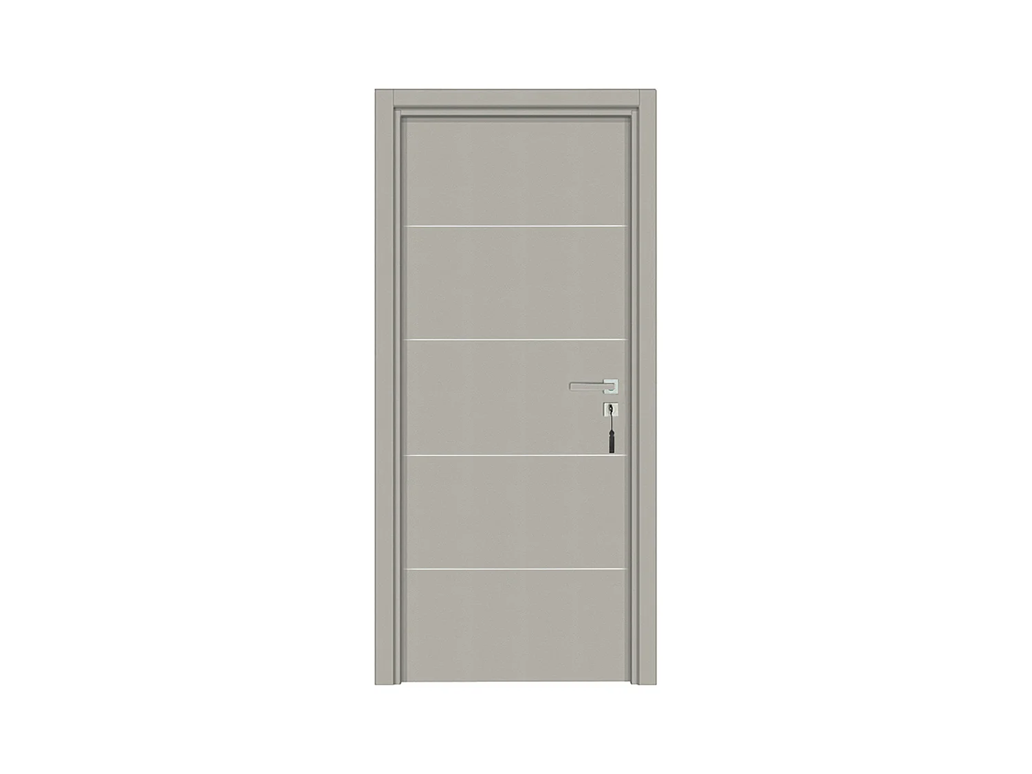 Bloc-porte pose fin de chantier collection Premium Seymour, H.204 x l.83 cm, aspect cuir argile, réversible