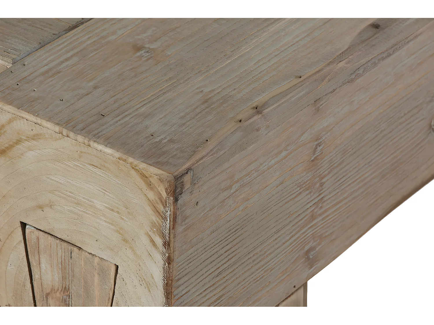 Table basse, table de salon rectangulaire en bois coloris naturel  - longueur 140 x profondeur 70 x Hauteur 46 cm