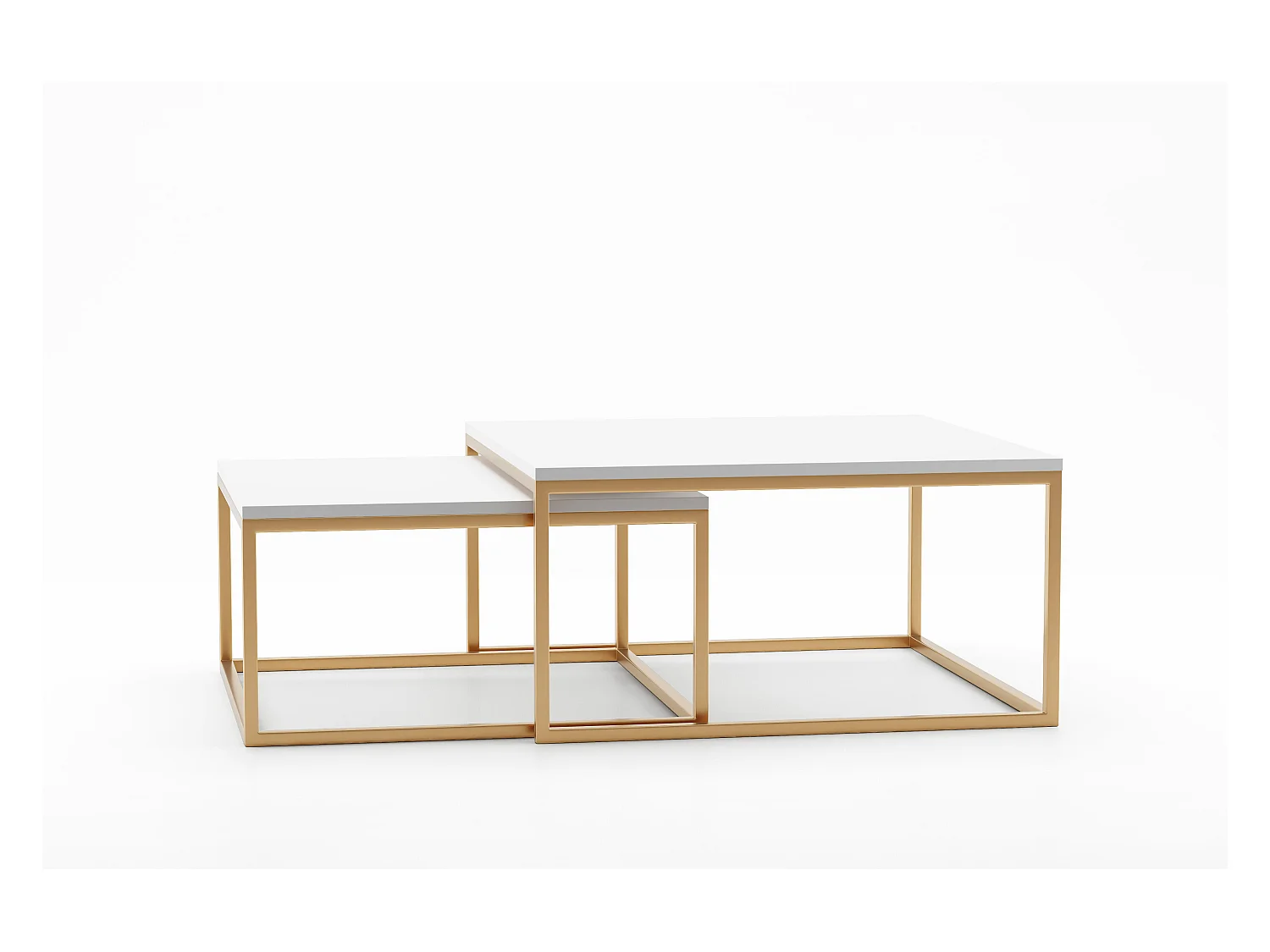 Table Basse DUAL CT76 76x76x39 Blanc