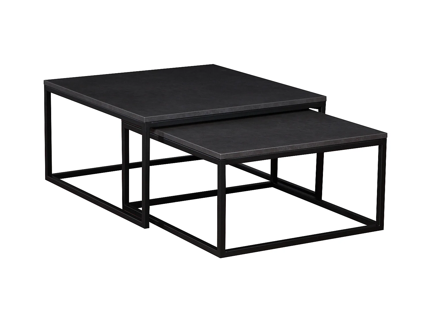Table Basse DUAL CT76 76x76x39 Noir