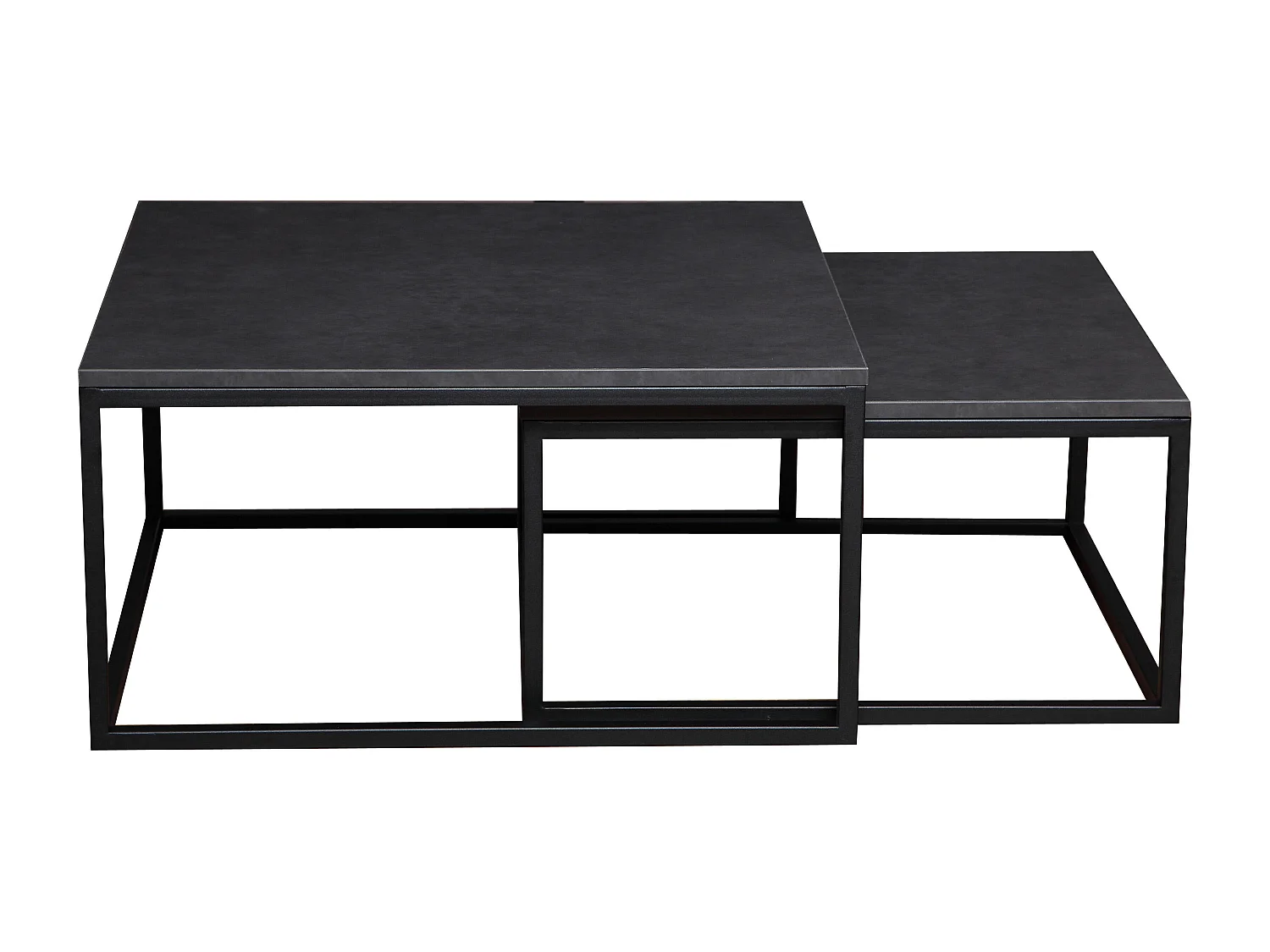Table Basse DUAL CT76 76x76x39 Noir
