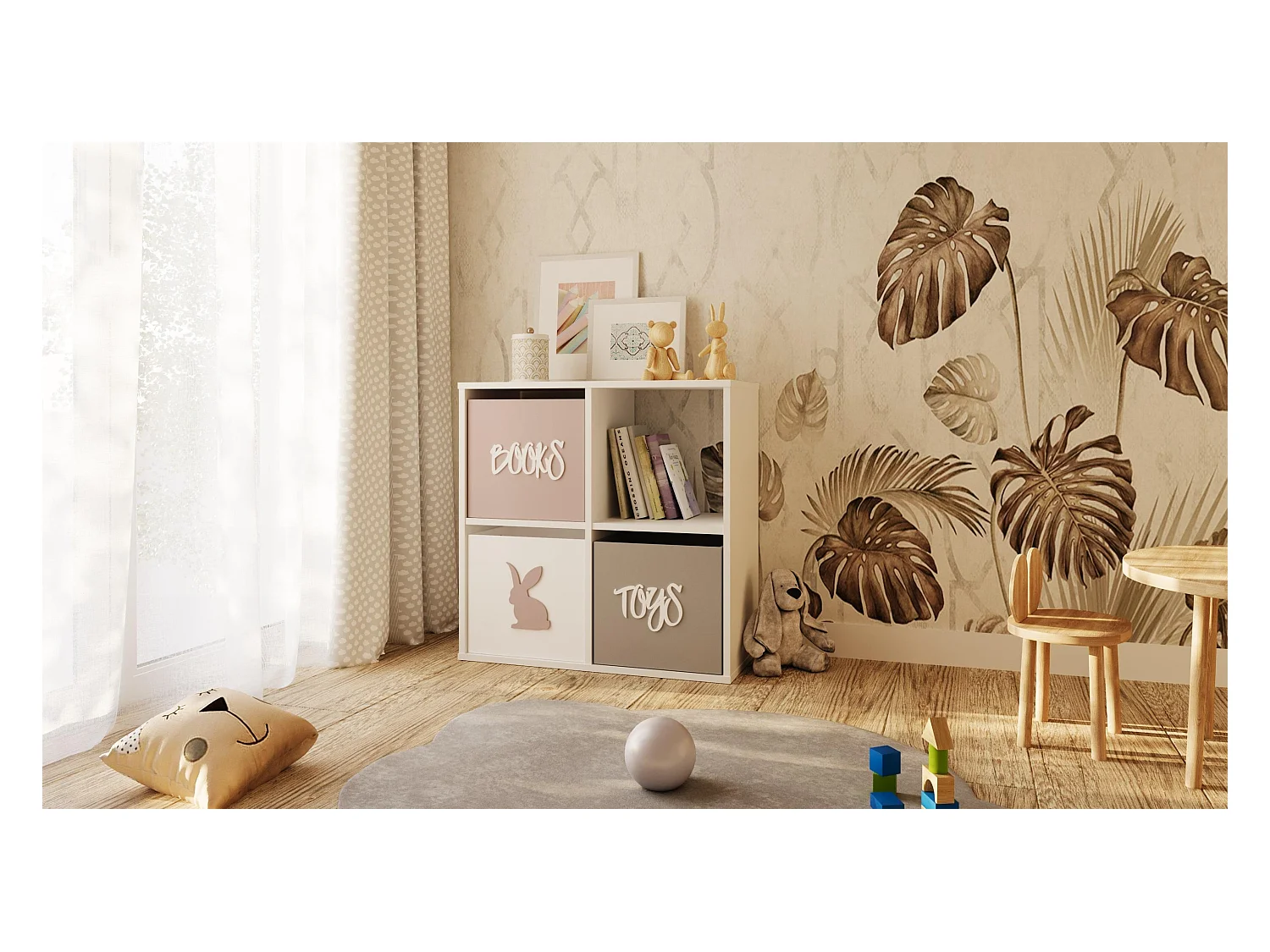 Vitrinekast LONI SC80 80x80x38 Wit
