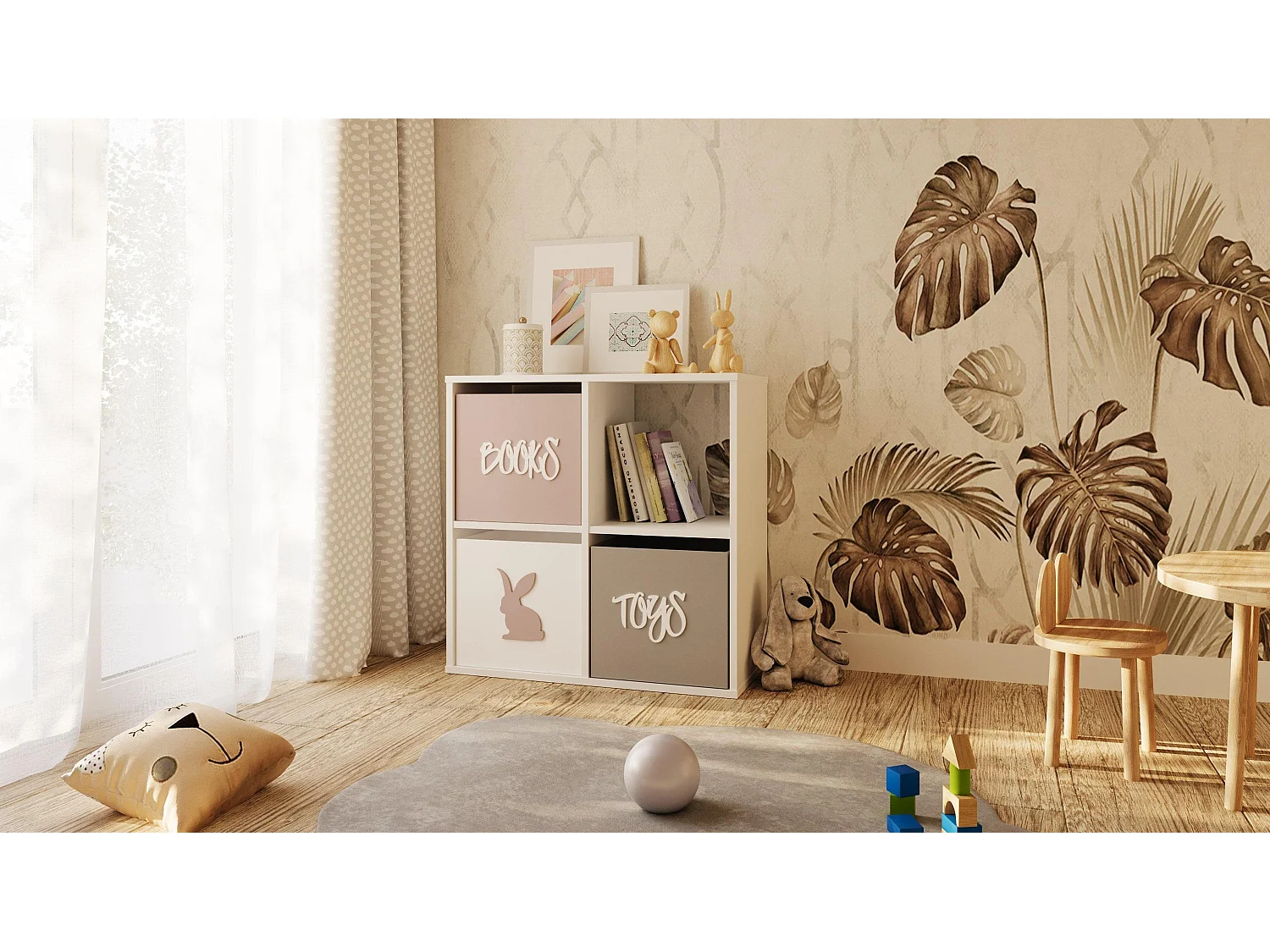 Vitrinekast LONI SC80 80x80x38 Wit