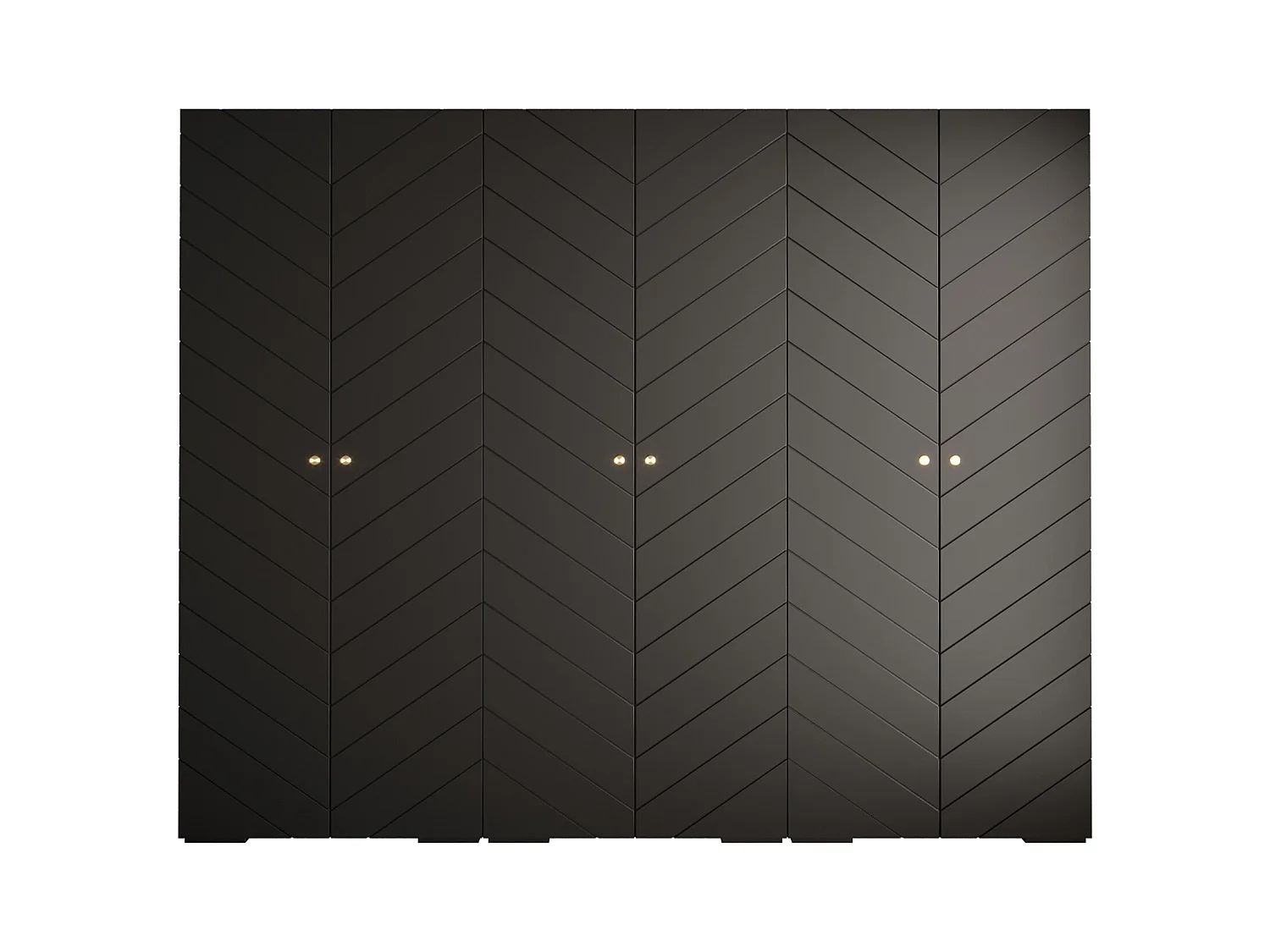 DREHTÜRENSCHRANK MANHATTAN RYFEL 4 236,7/300/47 6-türig (Schwarz)