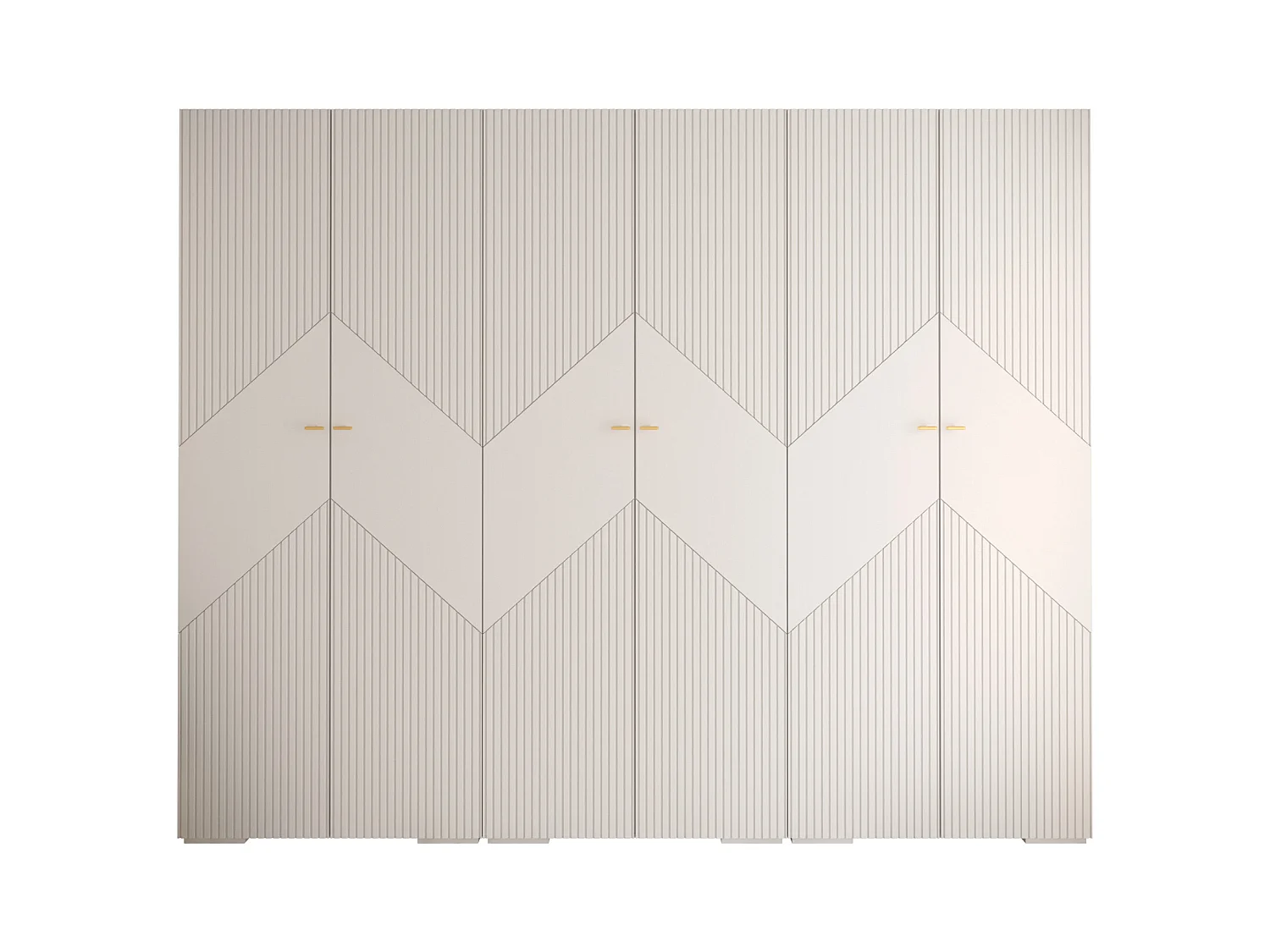 DREHTÜRENSCHRANK MANHATTAN RYFEL 2 236,7/300/47 6-türig (Weiß)