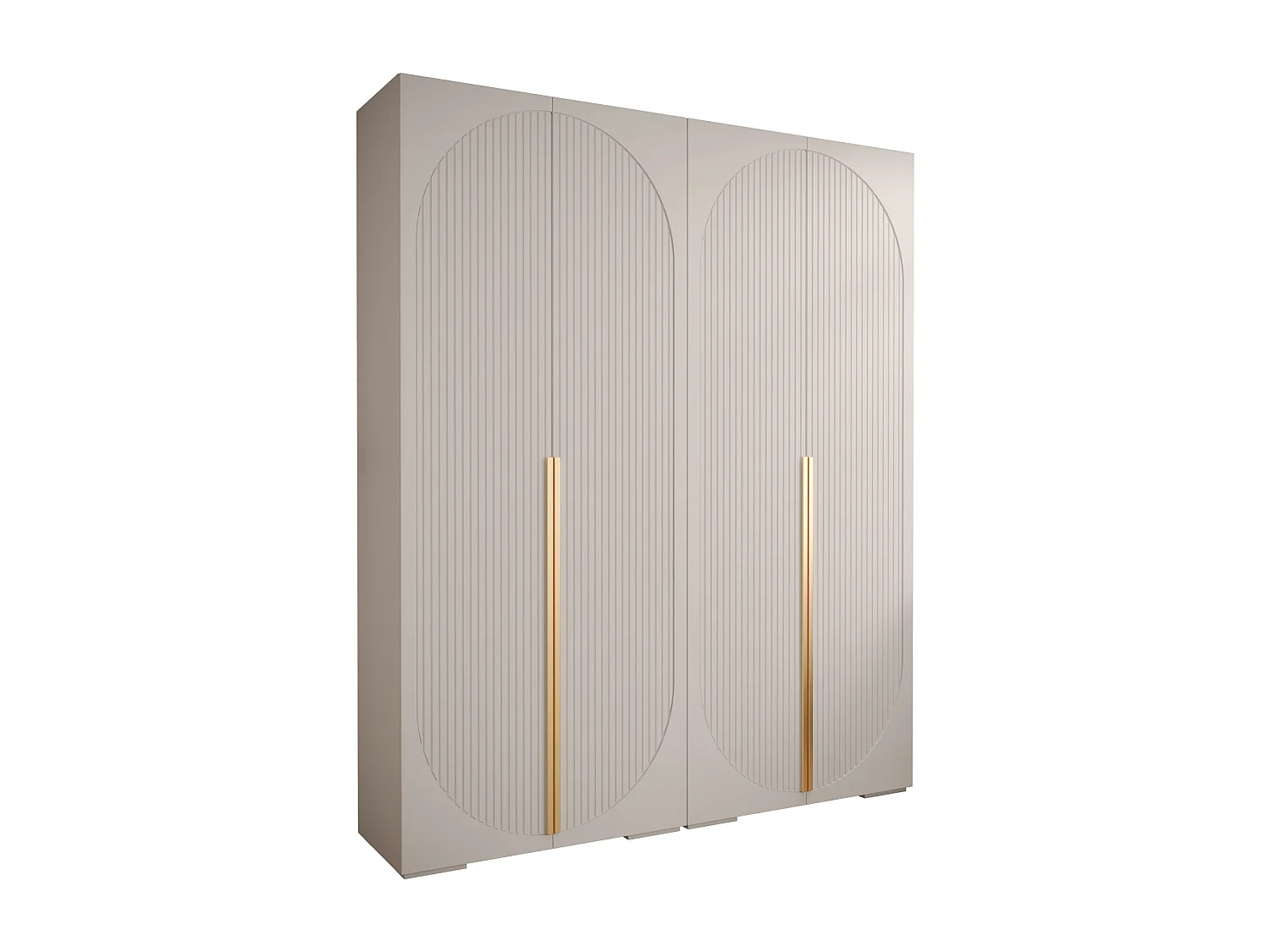 Armoire à portes battantes Manhattan Ryfel 5 236,7/200/47 4 portes (Blanc)