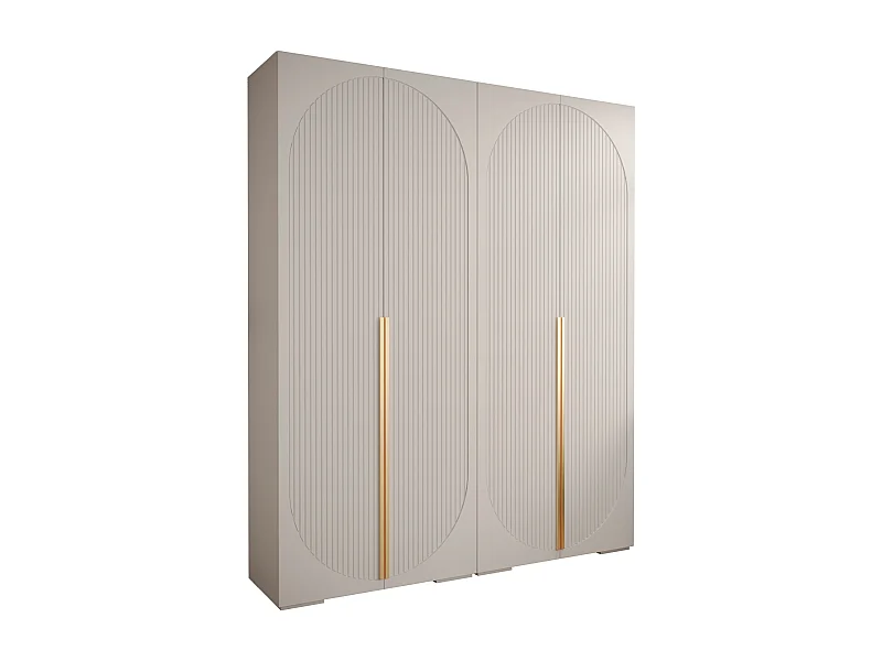 Armoire à portes battantes Manhattan Ryfel 5 236,7/200/47 4 portes (Blanc)