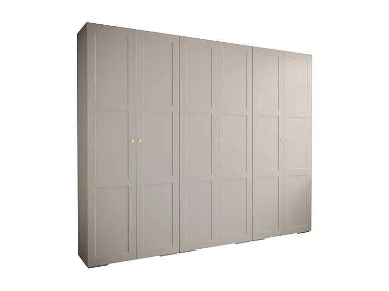 Armoire à portes battantes Manhattan Ryfel 10 236,7/300/47 6 portes (Blanc)