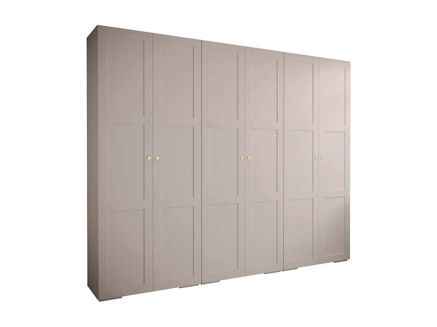 Armoire à portes battantes Manhattan Ryfel 10 236,7/300/47 6 portes (Blanc)