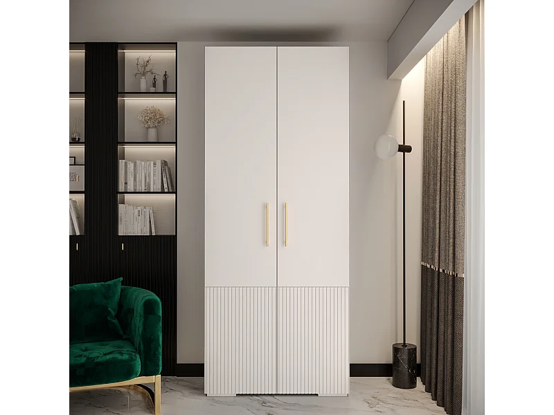 Armoire à portes battantes Manhattan Ryfel 3 236,7/100/47 2 portes (Blanc)