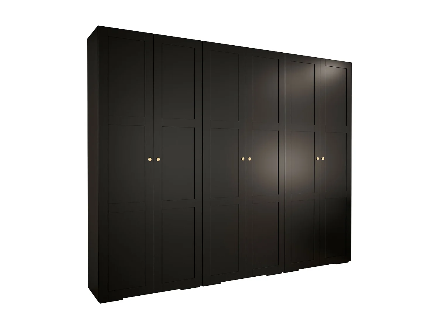 Armoire à portes battantes Manhattan Ryfel 10 236,7/300/47 6 portes (Noir)