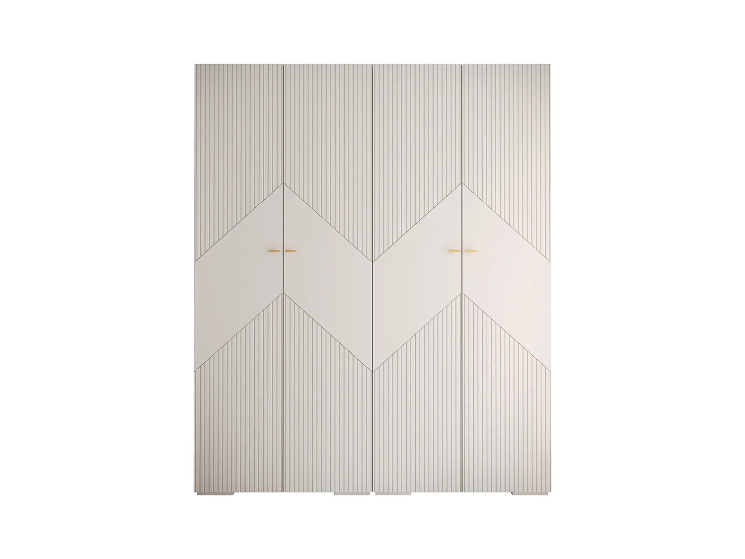 Armoire à portes battantes Manhattan Ryfel 2 236,7/200/47 4 portes (Blanc)