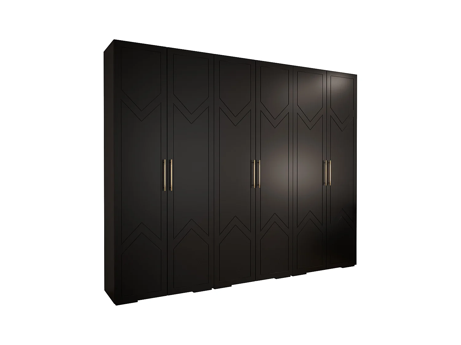 DREHTÜRENSCHRANK MANHATTAN RYFEL 8 236,7/300/47 6-türig (Schwarz)