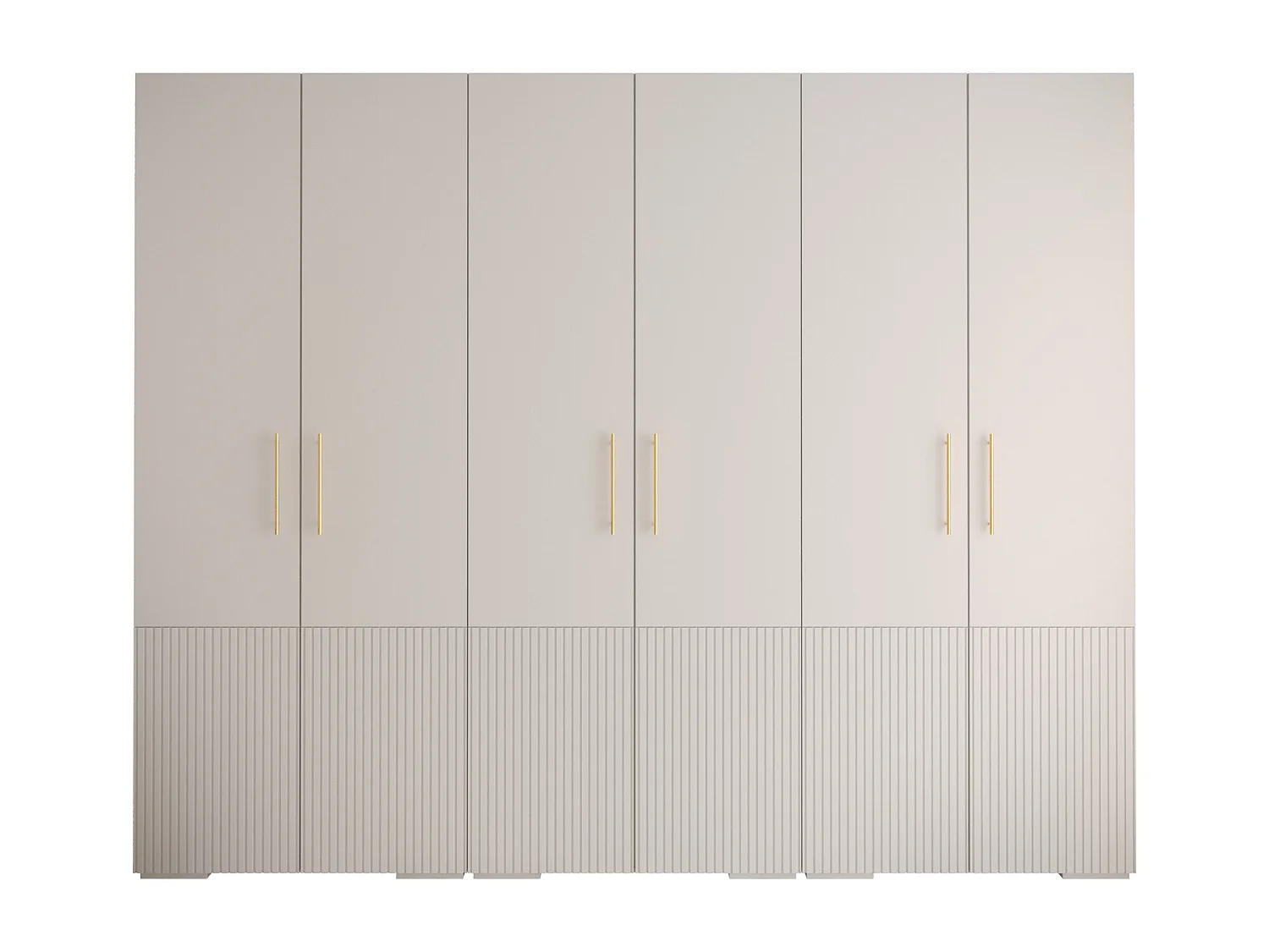 Armoire à portes battantes Manhattan Ryfel 3 236,7/300/47 6 portes (Blanc)