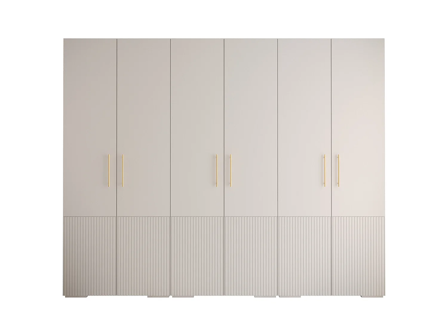 Armoire à portes battantes Manhattan Ryfel 3 236,7/300/47 6 portes (Blanc)