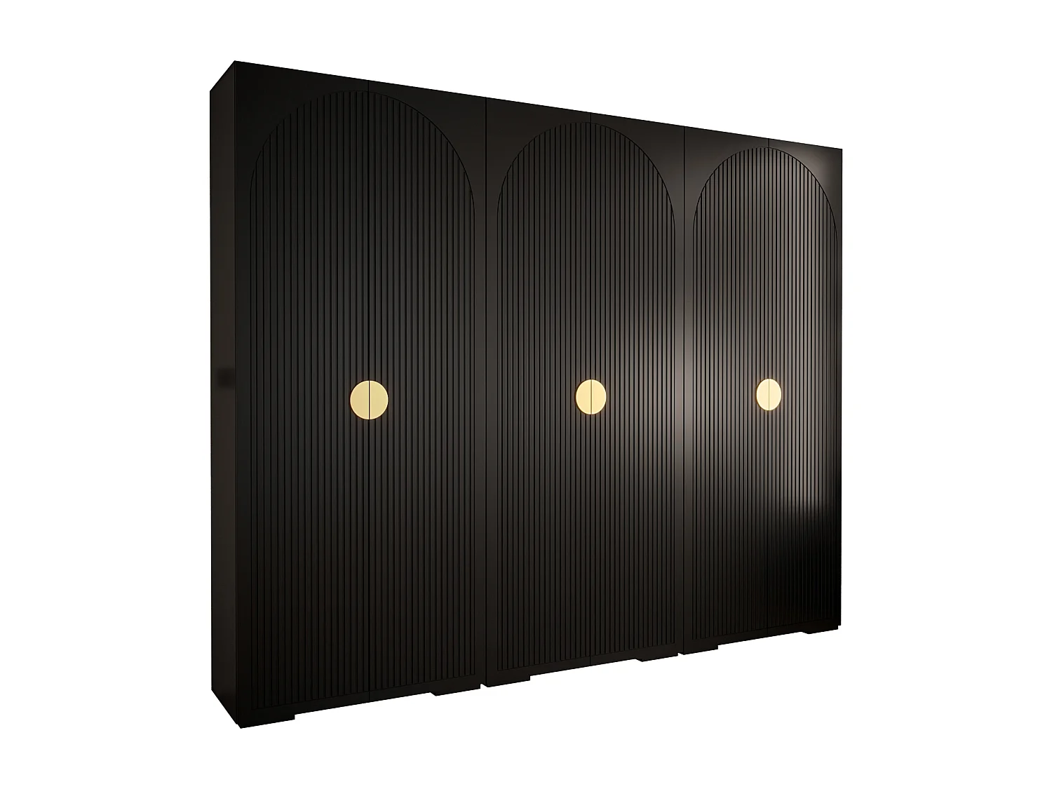 Armoire à portes battantes Manhattan Ryfel 1 236,7/300/47 6 portes (Noir)