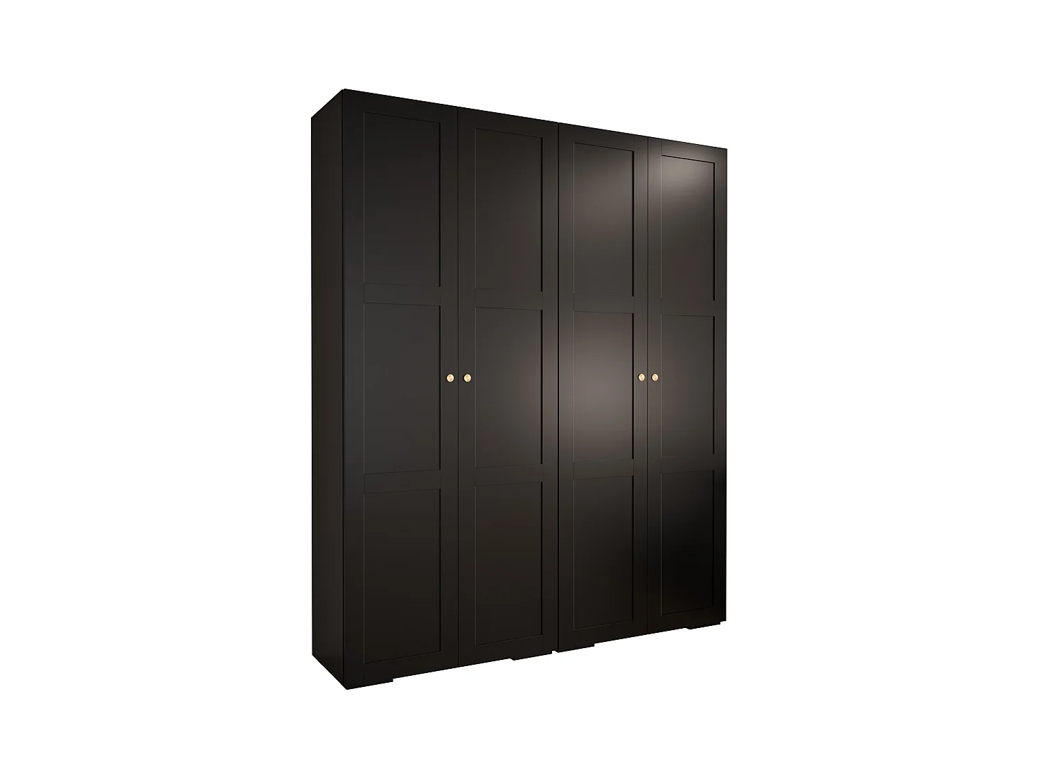 Armoire à portes battantes Manhattan Ryfel 10 236,7/200/47 4 portes (Noir)