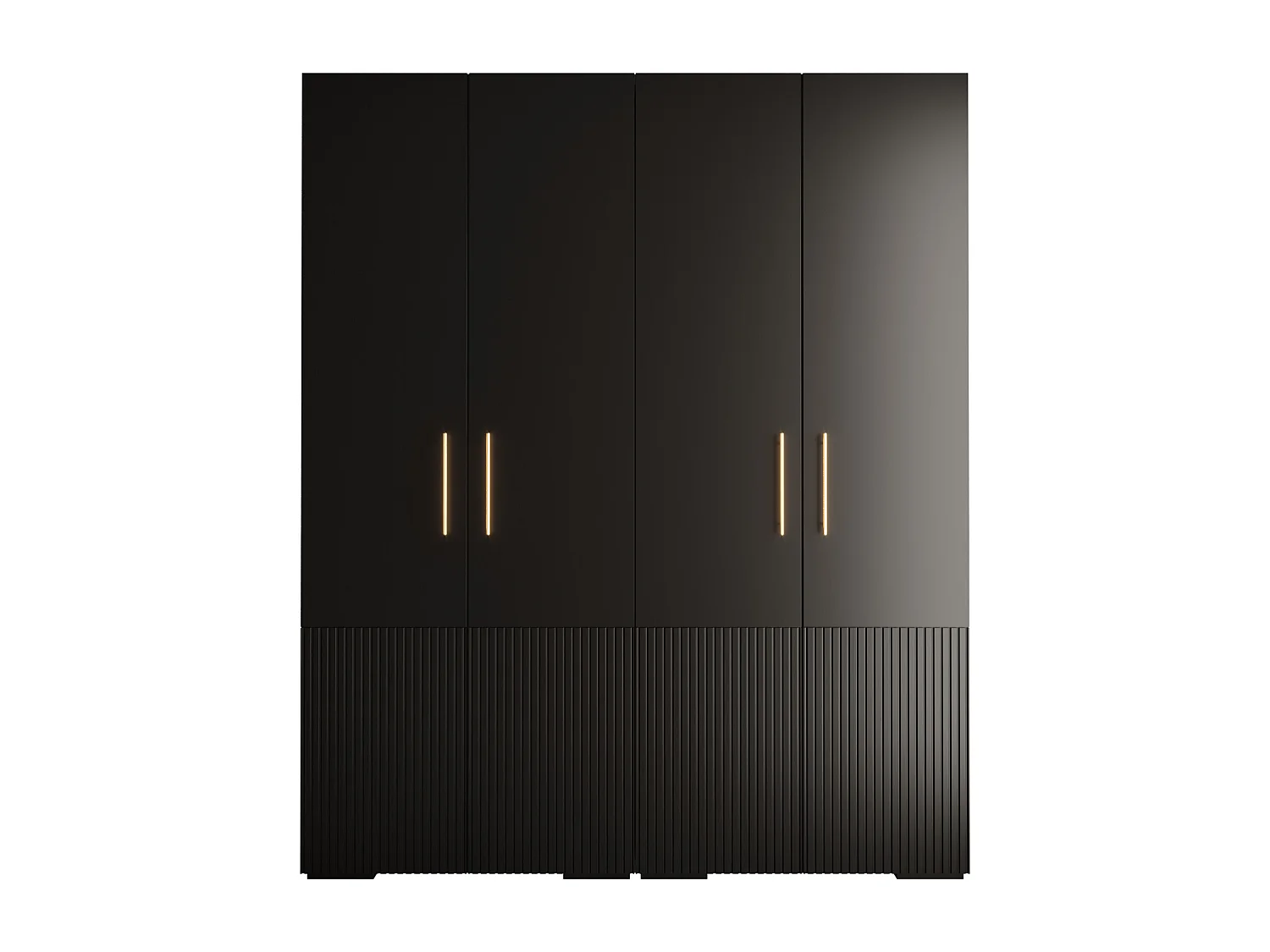 Armadio Manhattan Ryfel 3 a ante battenti 236,7/200/47 4 porte (Nero)