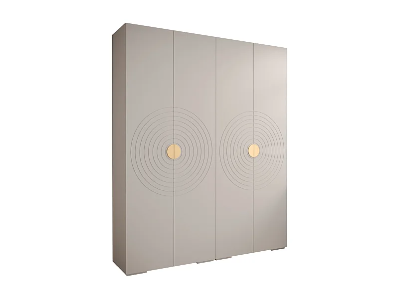 Armoire à portes battantes Manhattan Ryfel 6 236,7/200/47 4 portes (Blanc)
