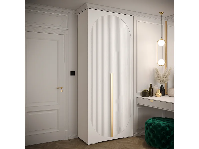 Armoire à portes battantes Manhattan Ryfel 5 236,7/100/47 2 portes (Blanc)