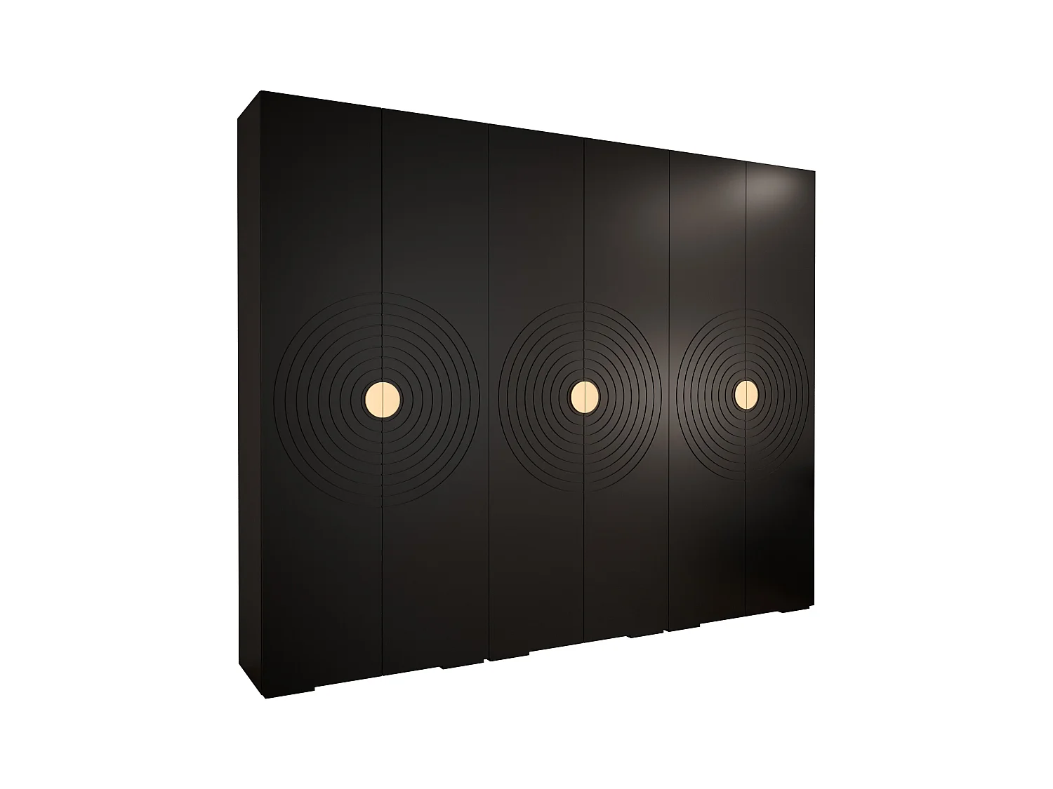DREHTÜRENSCHRANK MANHATTAN RYFEL 6 236,7/300/47 6-türig (Schwarz)