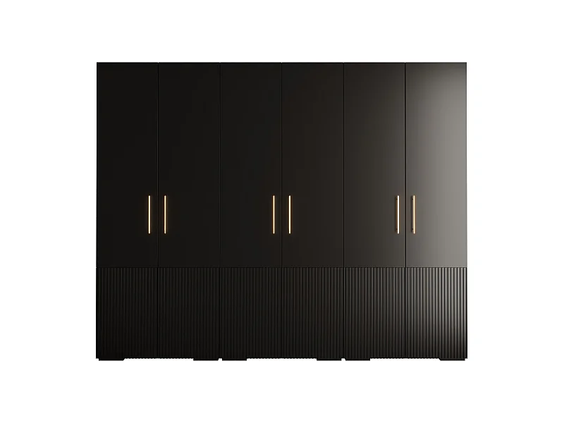 DREHTÜRENSCHRANK MANHATTAN RYFEL 3 236,7/300/47 6-türig (Schwarz)