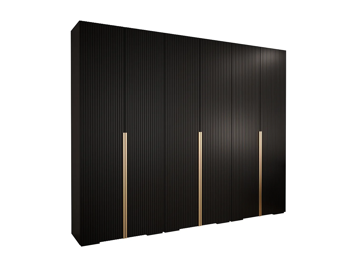 Armoire à portes battantes Manhattan Ryfel 9 236,7/300/47 6 portes (Noir)