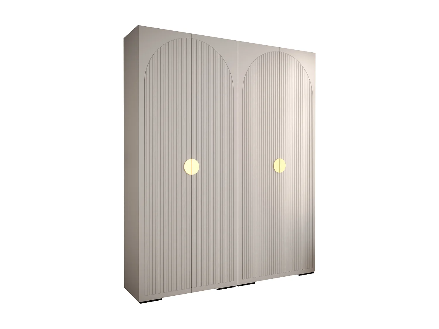 Armoire à portes battantes Manhattan Ryfel 1 236,7/200/47 4 portes (Blanc)