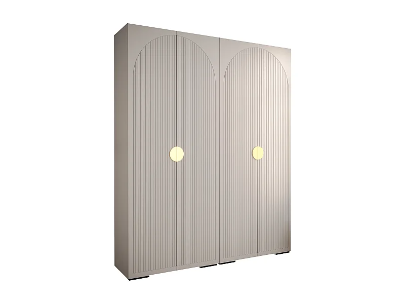 Armoire à portes battantes Manhattan Ryfel 1 236,7/200/47 4 portes (Blanc)