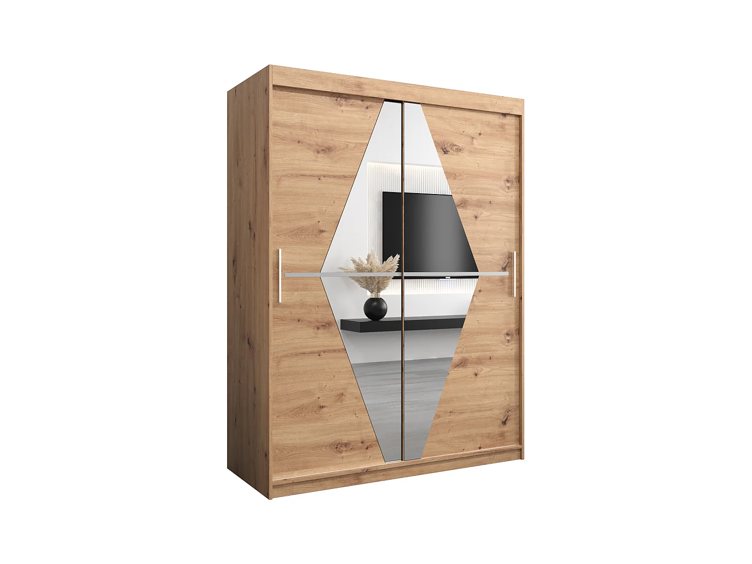 Armoire Boliwia À Portes Coulissantes 200/150/62 2 portes (Artisan/Artisan)