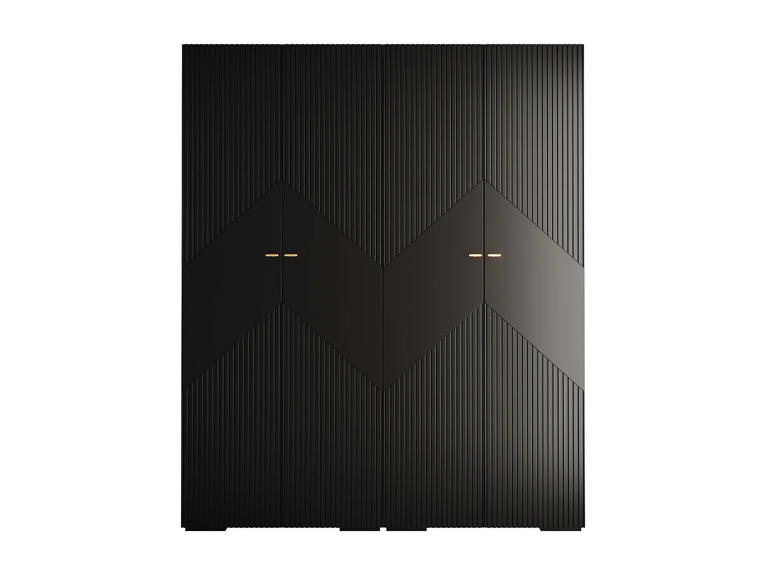 Armadio Manhattan Ryfel 2 a ante battenti 236,7/200/47 4 porte (Nero)