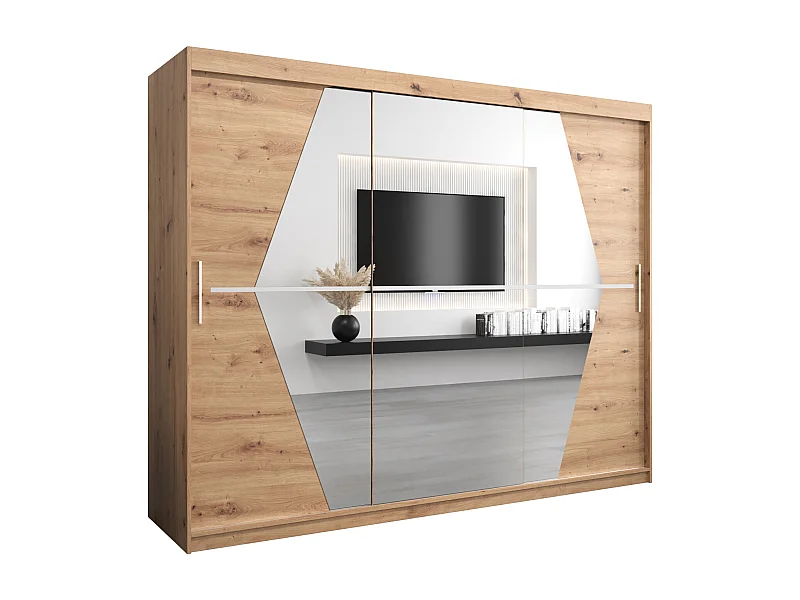 Schwebetürenschrank Boliwia 200/250/62 2-Türig (Artisan)