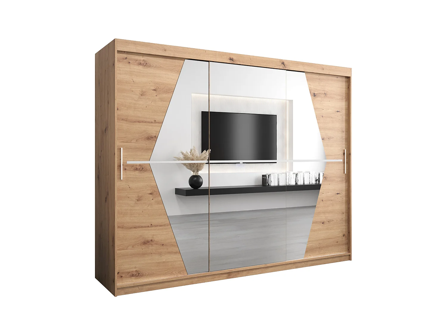 Schwebetürenschrank Boliwia 200/250/62 2-Türig (Artisan)