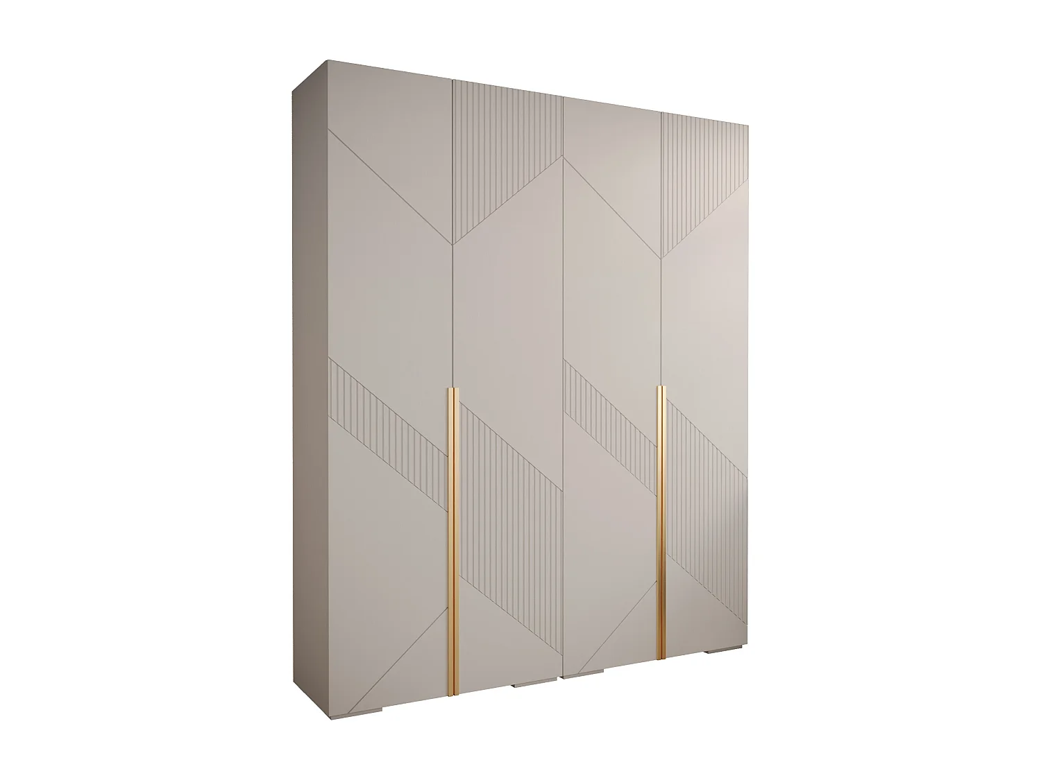 Armoire à portes battantes Manhattan Ryfel 7 236,7/200/47 4 portes (Blanc)