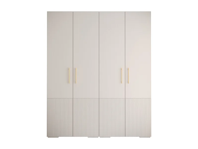 Armoire à portes battantes Manhattan Ryfel 3 236,7/200/47 4 portes (Blanc)