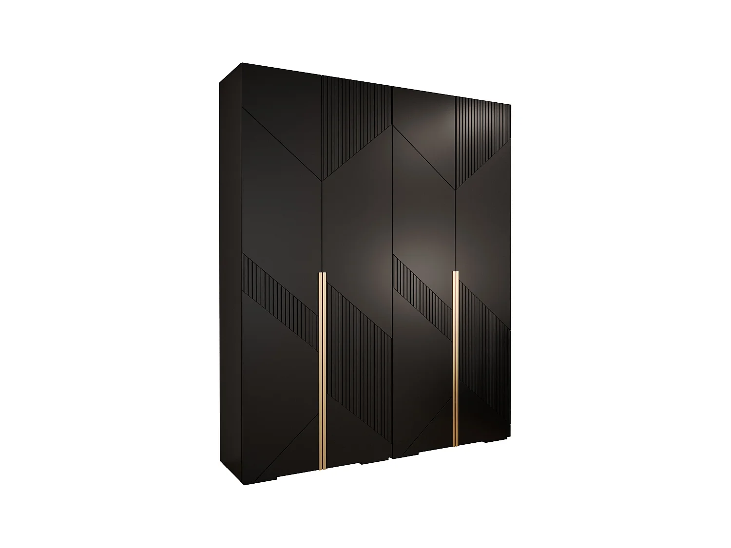 DREHTÜRENSCHRANK MANHATTAN RYFEL 7 236,7/200/47 4-türig (Schwarz)