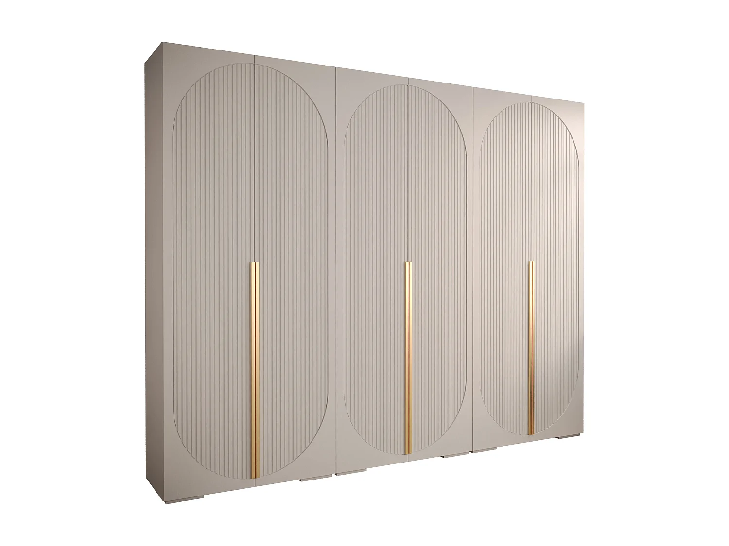 Armadio Manhattan Ryfel 5 a ante battenti 236,7/300/47 6 porte (Bianco)