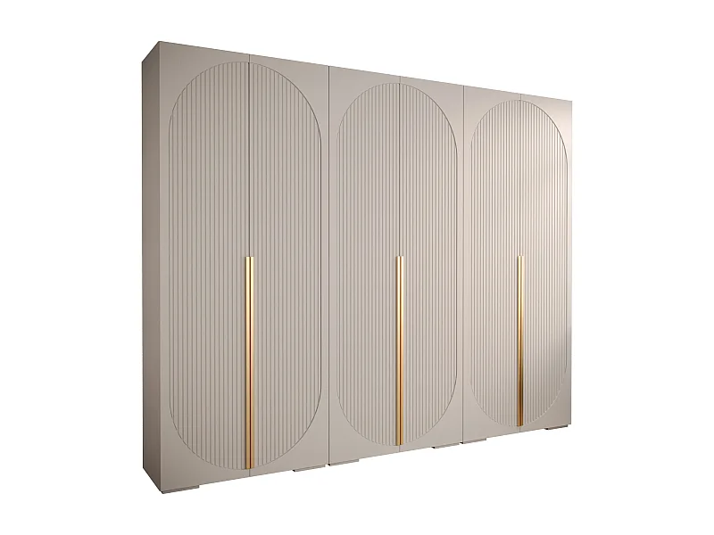 Armoire à portes battantes Manhattan Ryfel 5 236,7/300/47 6 portes (Blanc)