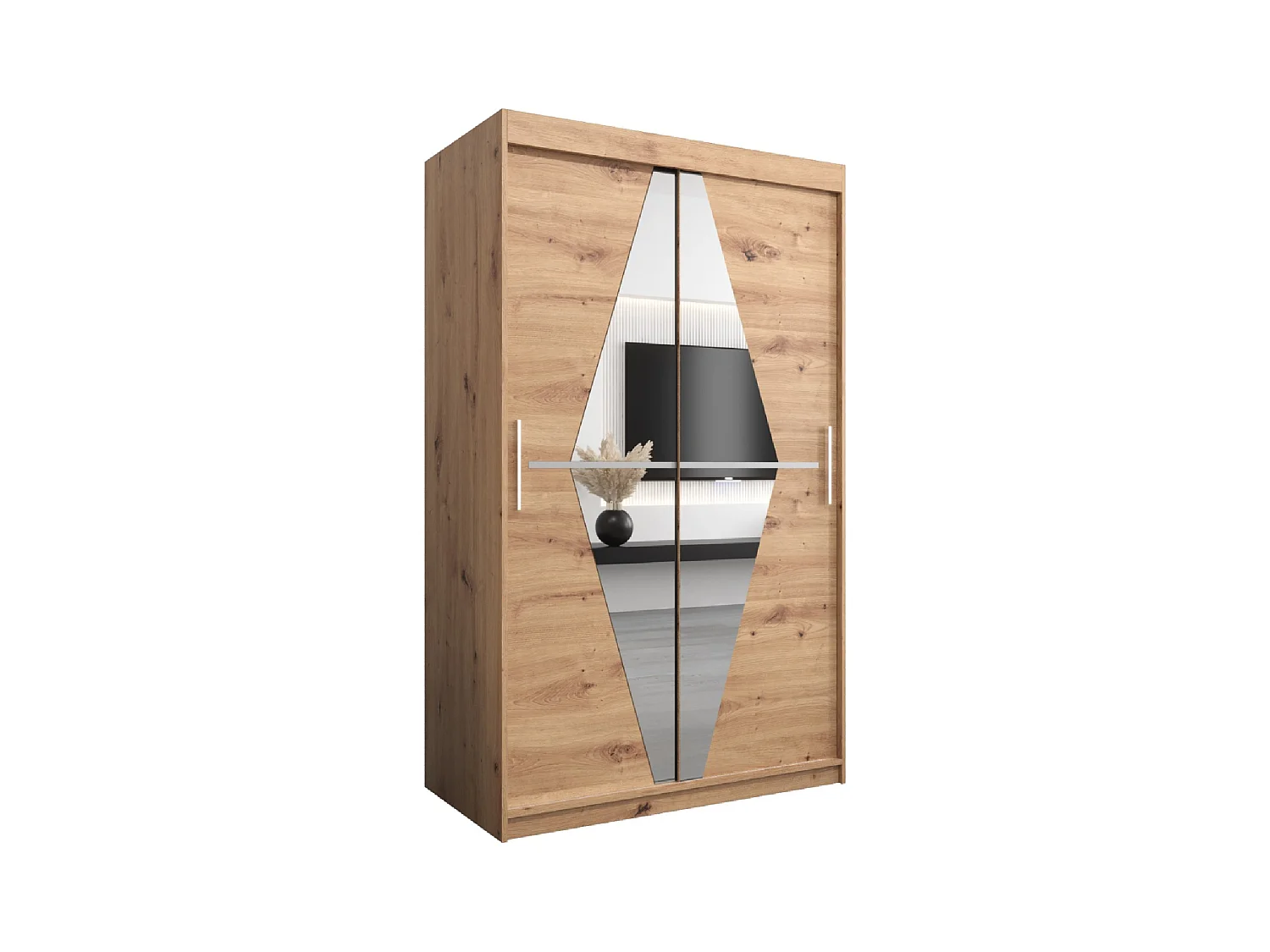 Armoire Boliwia À Portes Coulissantes 200/120/62 2 portes (Artisan/Artisan)