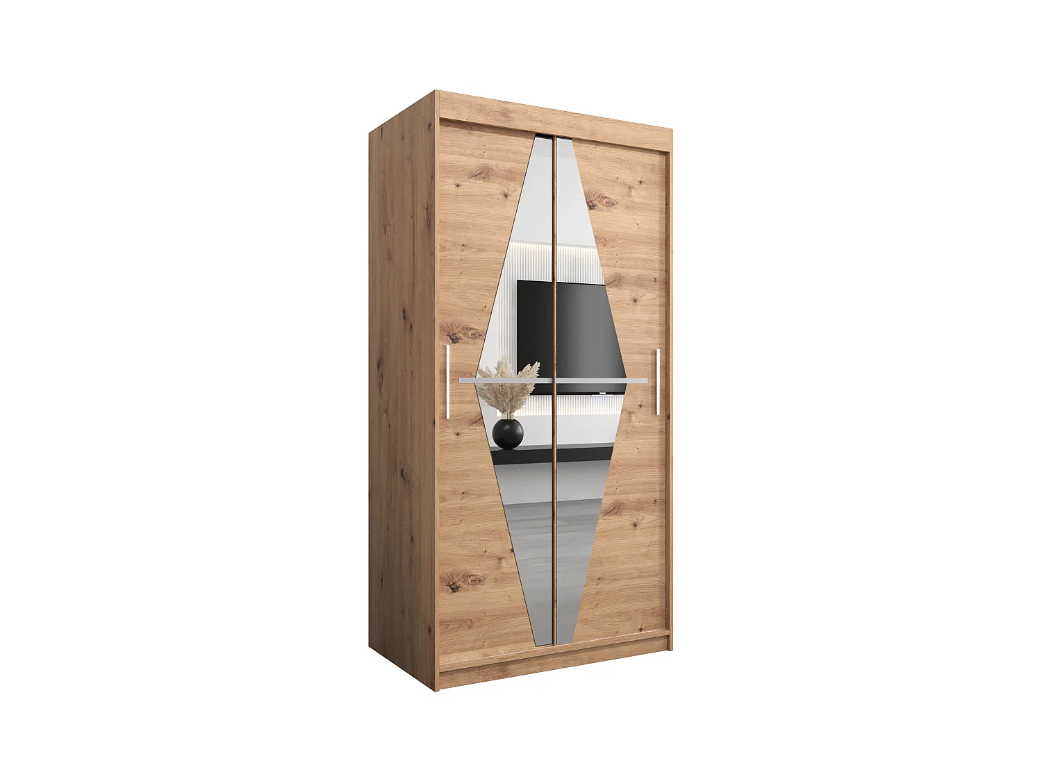 Schwebetürenschrank Boliwia 200/100/62 2-Türig (Artisan)
