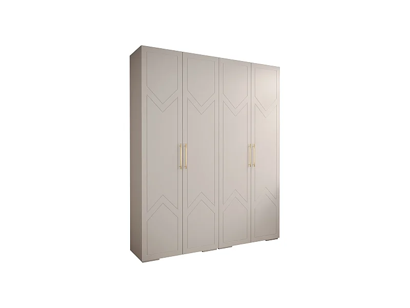 Armoire à portes battantes Manhattan Ryfel 8 236,7/200/47 4 portes (Blanc)
